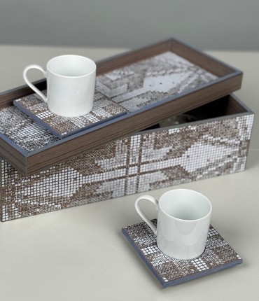 TURKISH COFFEE SET OF 2 - GRAY 