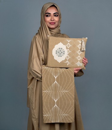 SCARF TRAVEL PRAYER SET - BEIGE
