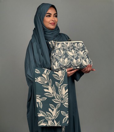 SCARF PRAYER   SET - PETROLEUM BLUE