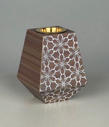 WOODEN MUBKHAR  - FLOWER